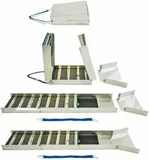 50″ Aluminium Folding Sluice Box Includes Carpet, Miners Moss Matting and Expanded Metal to Help Trap Fine Gold