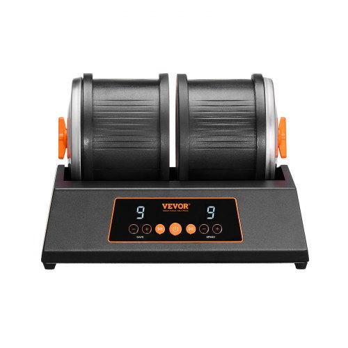 Rock Tumbler Machine 8 lbs Rock Polishing Kit 9 Speed 9-Day Timer Dual Barrels